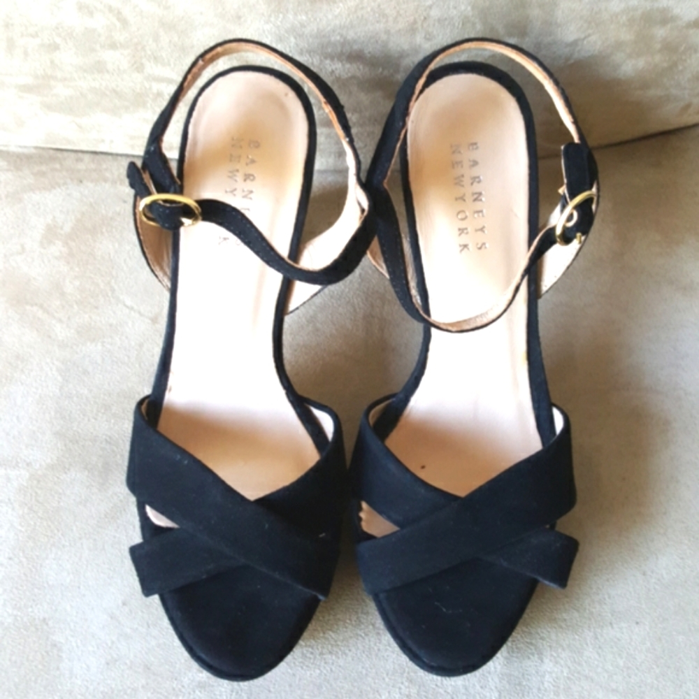 Barneys New York Suede Platform Shoes
